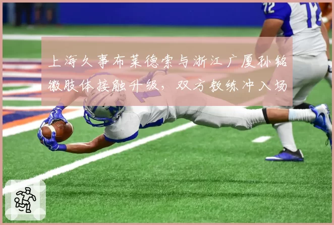 上海久事布莱德索与浙江广厦孙铭徽肢体接触升级，双方教练冲入场内